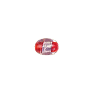 Color lined Silver foiled Glass Beads 6504