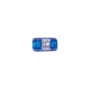 Color lined Silver foiled Glass Beads 6506