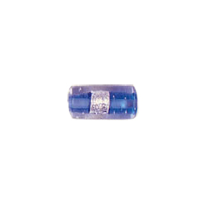 Color lined Silver foiled Glass Beads 6516