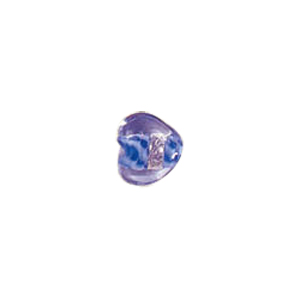 Fancy Color lined Silver foiled Glass Beads 6522