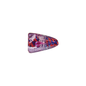 Fancy Color lined Silver foiled Glass Beads 6540