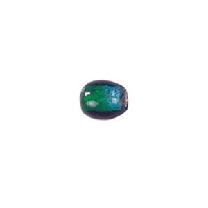 2 tone Silver foiled Glass Beads 6542