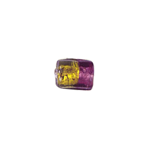 2 tone Silver foiled Glass Beads 6572