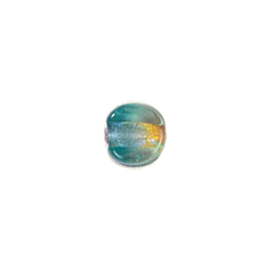 2 tone Silver foiled Glass Beads 6577