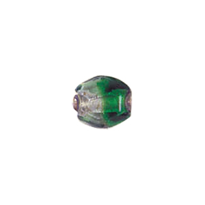 2 tone Silver foiled Glass Beads 6583