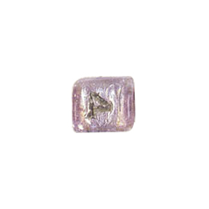 Silver foiled Glass Beads 6608