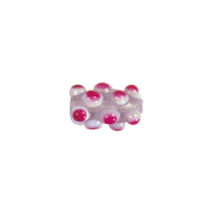 Multi layered Bumpy Lampworked fusion Glass Beads 6677