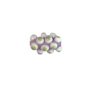 Multi layered Bumpy Lampworked fusion Glass Beads 6681