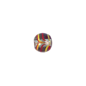 Multi colored striped Feather Glass Beads 6721