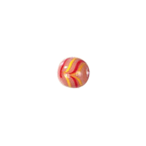 Multi colored striped Feather Glass Beads 6724