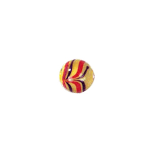 Multi colored striped Feather Glass Beads 6726