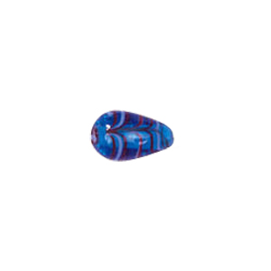 Multi colored striped Feather Glass Beads 6730