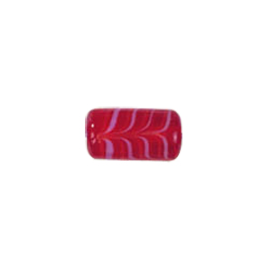 Multi colored striped Feather Glass Beads 6746