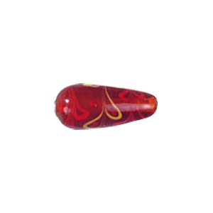 Multi colored striped Feather Glass Beads 6768