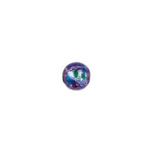 Printed and spotted Silver foiled Glass Beads 6782