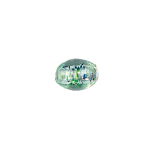 Printed and spotted Silver foiled Glass Beads 6794