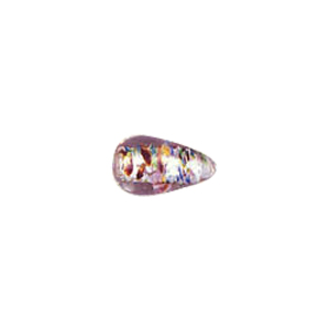 Printed and spotted Silver foiled Glass Beads 6799