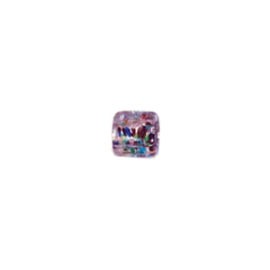 Printed and spotted Silver foiled Glass Beads 6805