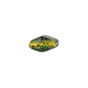 Printed and spotted Silver foiled Glass Beads 6822