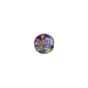 Printed and spotted Silver foiled Glass Beads 6824