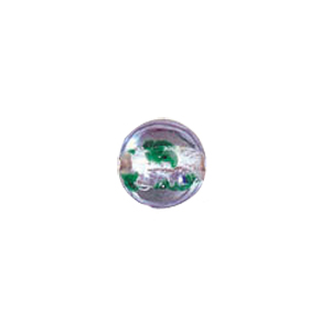 Printed and spotted Silver foiled Glass Beads 6830