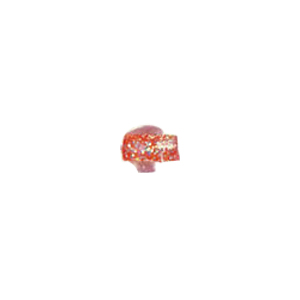 Color foiled furnace Glass Beads with Glitter 6898