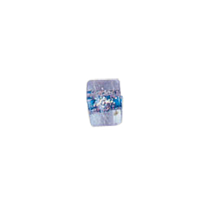 Color foiled furnace Glass Beads with Glitter 6927