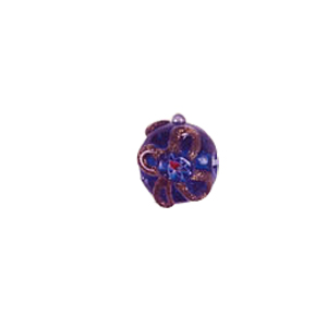 Goldstone Lampworked Glass Beads w or swirly Flowers 6969