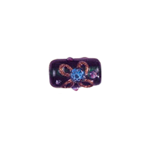Goldstone Lampworked Glass Beads w or swirly Flowers 6978