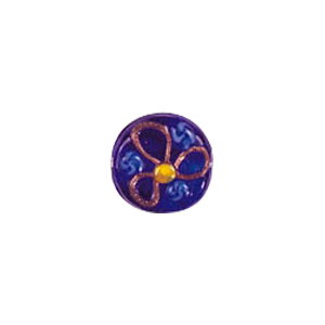 Goldstone Lampworked Glass Beads w or swirly Flowers 6985