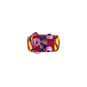 Multi layered Bumpy Beads with dots and swirls 6997