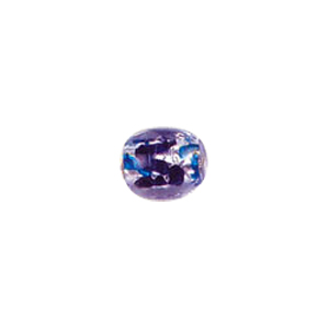 Fancy Color lined Silver foiled Glass Beads 7012