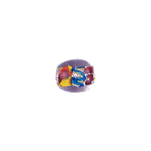Fancy Color lined Silver foiled Glass Beads 7014