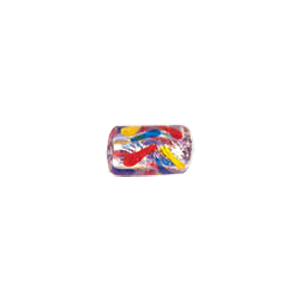 Fancy Color lined Silver foiled Glass Beads 7017