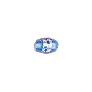 Printed and spotted Silver foiled Glass Beads 7025