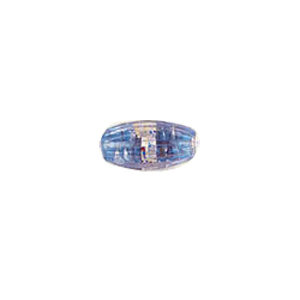 Printed and spotted Silver foiled Glass Beads 7029
