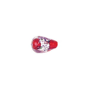 Printed and spotted Silver foiled Glass Beads 7036