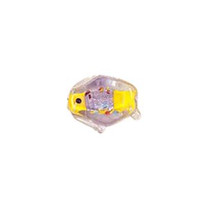 Fish shaped Silver foiled Glass Beads 7044