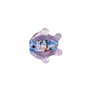 Fish shaped Silver foiled Glass Beads 7046