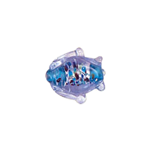 Fish shaped Silver foiled Glass Beads 7048