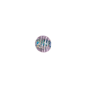 Glitter filled Glass Beads w or stripes 7162