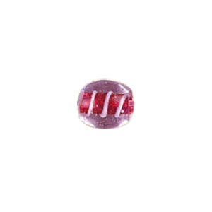 Glitter filled Glass Beads w or stripes 7181