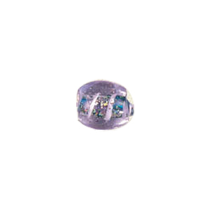 Glitter filled Glass Beads w or stripes 7182