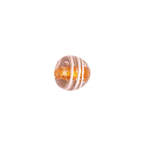 Glitter filled Glass Beads w or stripes 7184