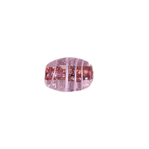 Glitter filled Glass Beads w or stripes 7189