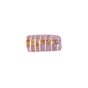 Glitter filled Glass Beads w or stripes 7194
