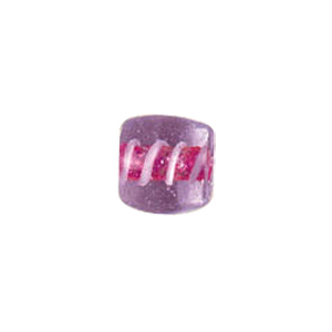 Glitter filled Glass Beads w or stripes 7197