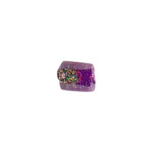 Glitter filled Glass Beads 2 tone 7210