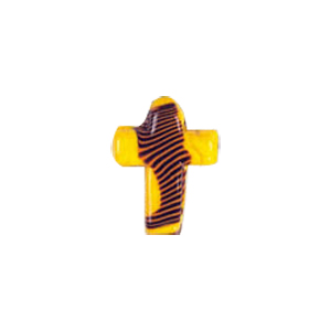Lampworked Decorative Cross Pendant 7251