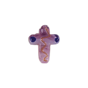Lampworked Decorative Cross Pendant 7252